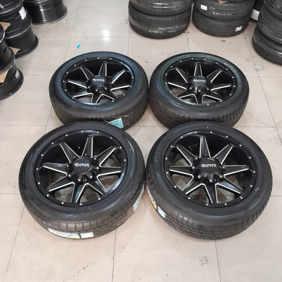 Velg Mobil Murah Racing DPR R20 Hole 6X139,7 ET18 BLACK + Ban Cocok Mobil  Fortuner Pajero Hylux Tri
