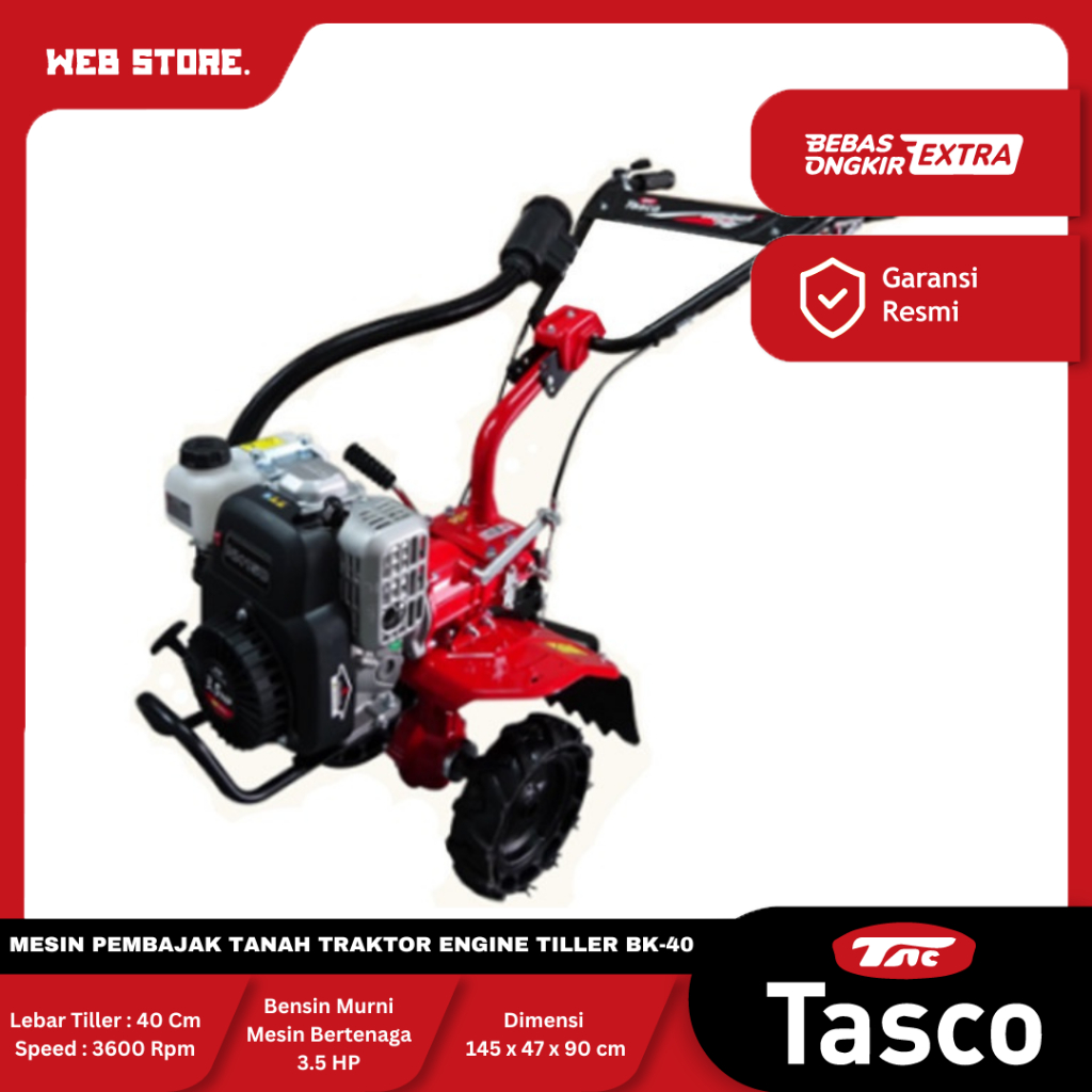 Mesin Bajak Tanah Traktor Tanah Kering Basah TASCO BK 40 ENGINE TILLER