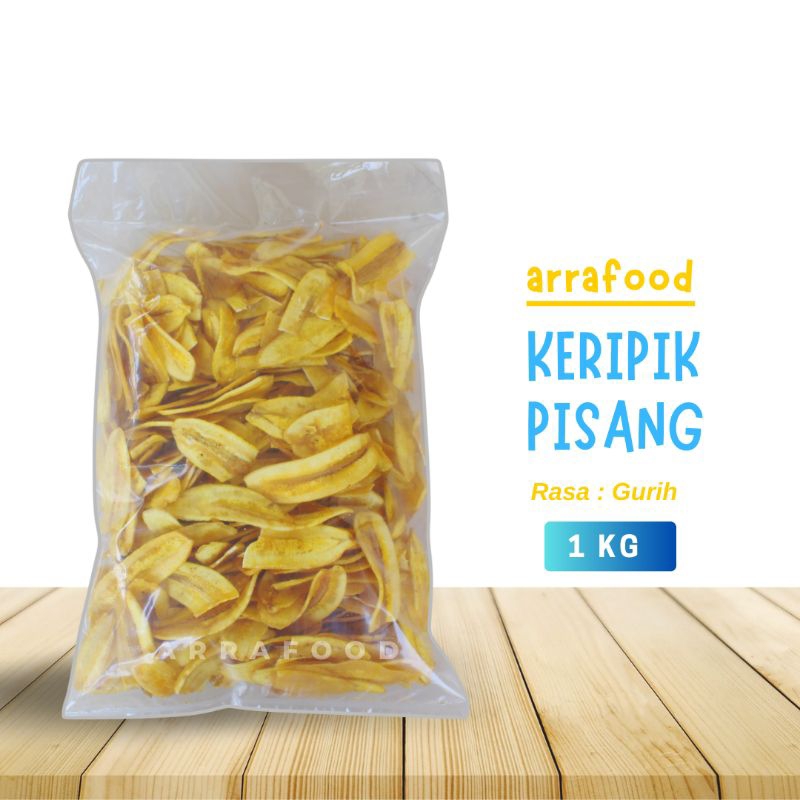 

[1 KG] Keripik Pisang Gurih Asin Snack Khas Lampung