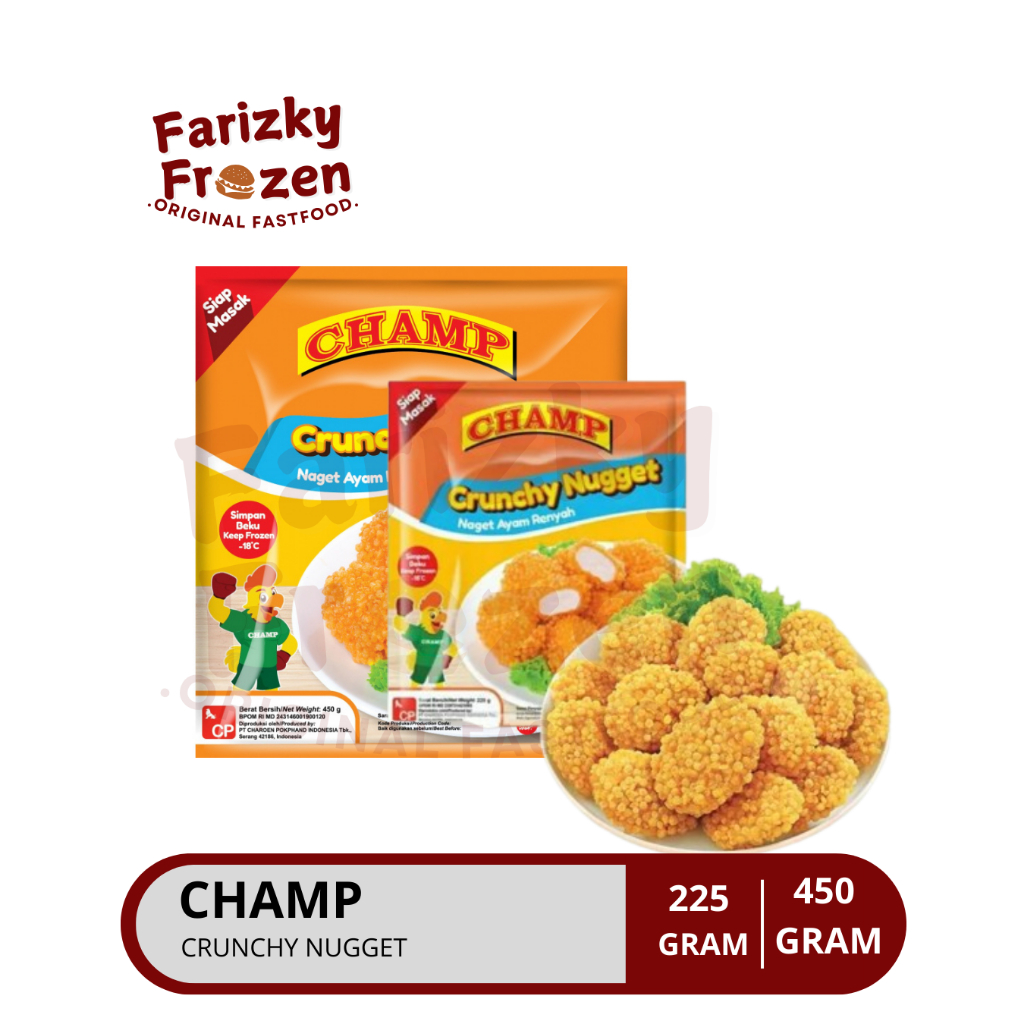 

Champ Crunchy Nugget 225gr - 450 gr / Chicken Nugget Crunchy