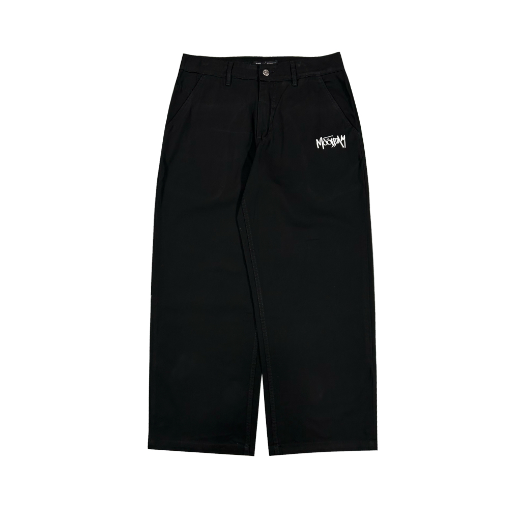 CHINO BAGGY WIDELEG HITAM MOODDAY PROJECT