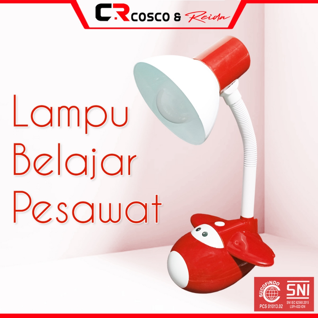 Lampu Belajar Reida Karakter Pesawat