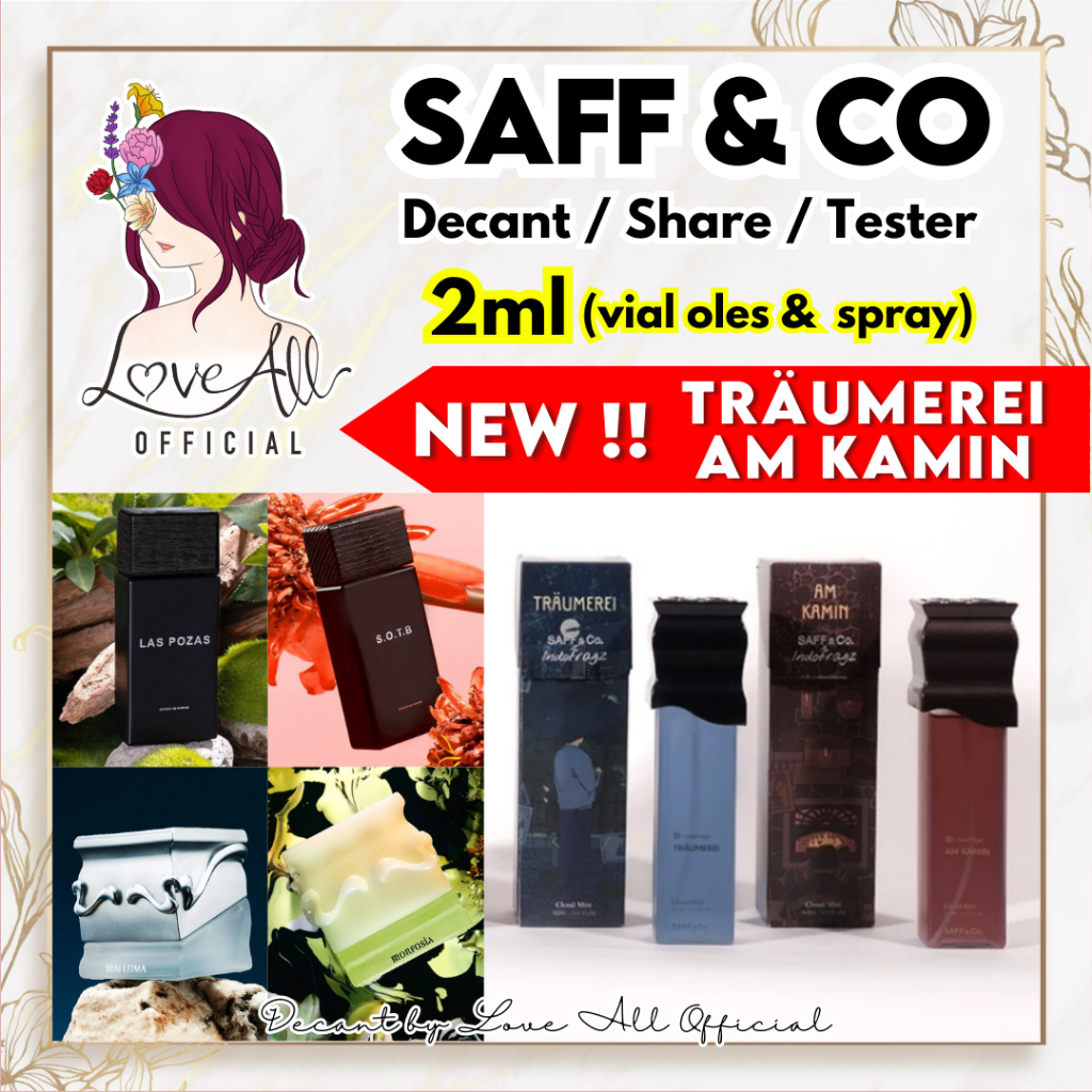 Saff & Co 2ml All Variant ❤️ Extrait de Parfum Saff n Co Decant Share in Bottle Tester Traumerei Am 