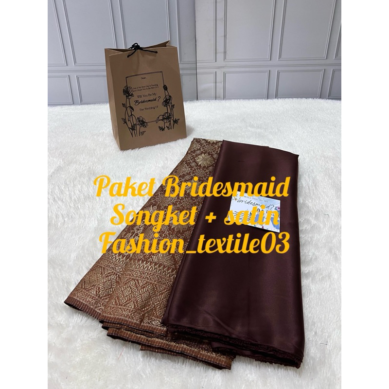 PROMO..PAKET SERAGAMAN BRIDESMAID / PAKET BRIDESMAID / BAHAN SONGKET + SATIN VELVET BY ROBERTO / BAJ