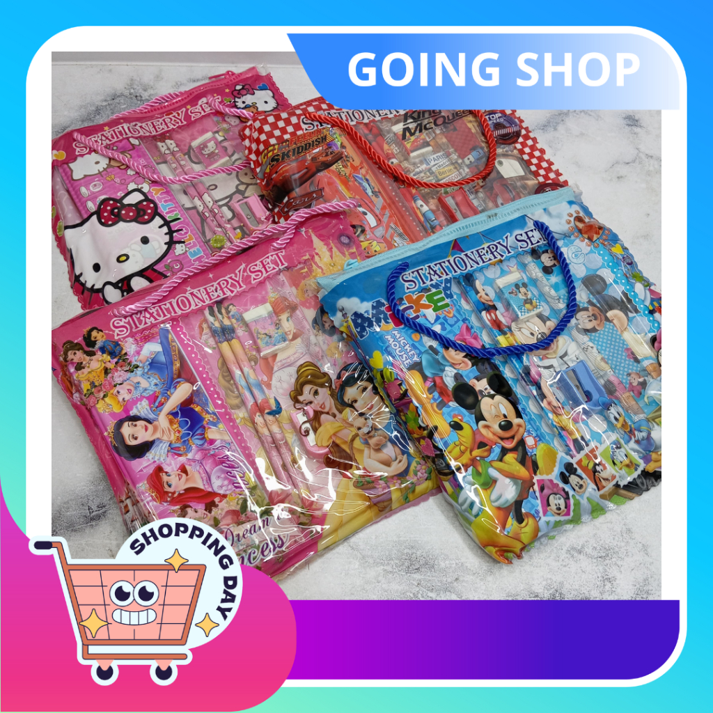 

[ GS ] Stationery Set Alat Tulis Sekolah Anak / Paket Alat Tulis Lengkap Bentuk Tas mini Karakter