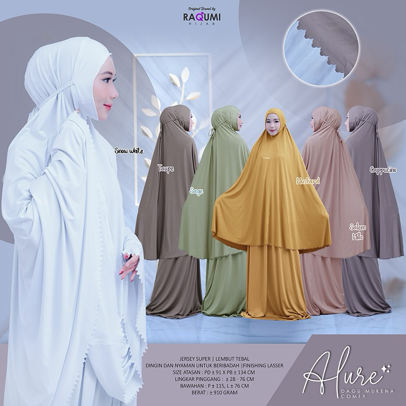 ALURE DAGU MUKENA BRAND ORI BY RAQUMI // MUKENA DAGU // MUKENA JERSEY // MUKENA PREMIUM // MUKENA DE