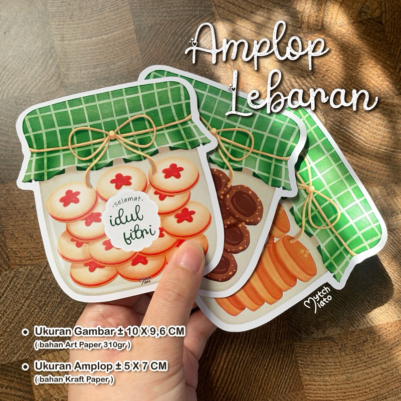 

(ISI 12 PCS) Amplop Lebaran Idul Fitri Gambar Toples Kuker