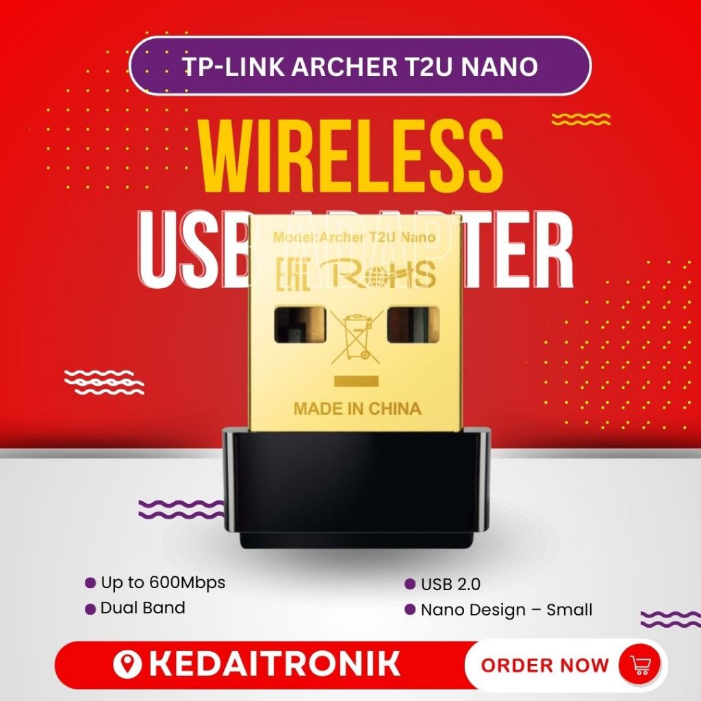 Wireless Adapter TP Link ARCHER T2U Nano AC600 TPLink T2U Nano Dual Band
