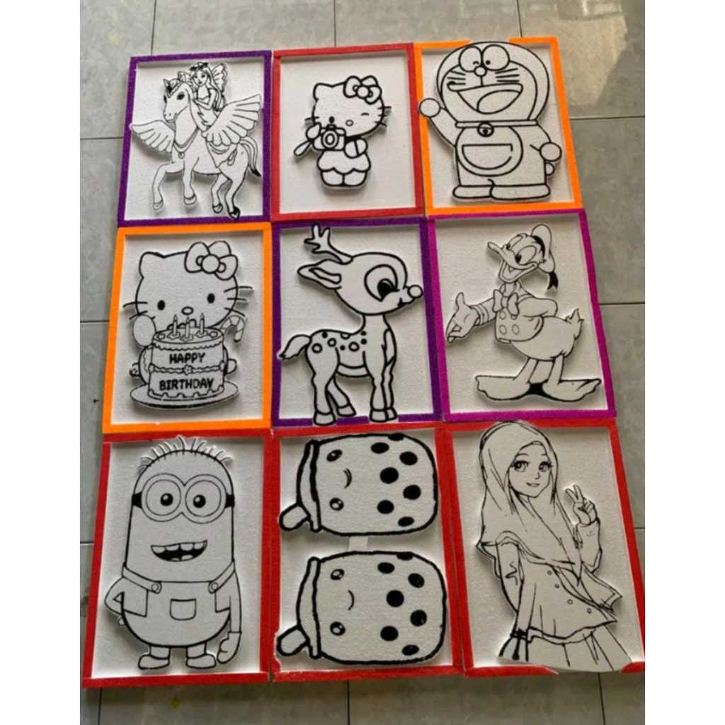 

HLM - (25 Pcs) Lukis Sterofoam 3D UK 30X40 / Styrofoam 3 Dimensi / Sterofoam Lukis Timbul
