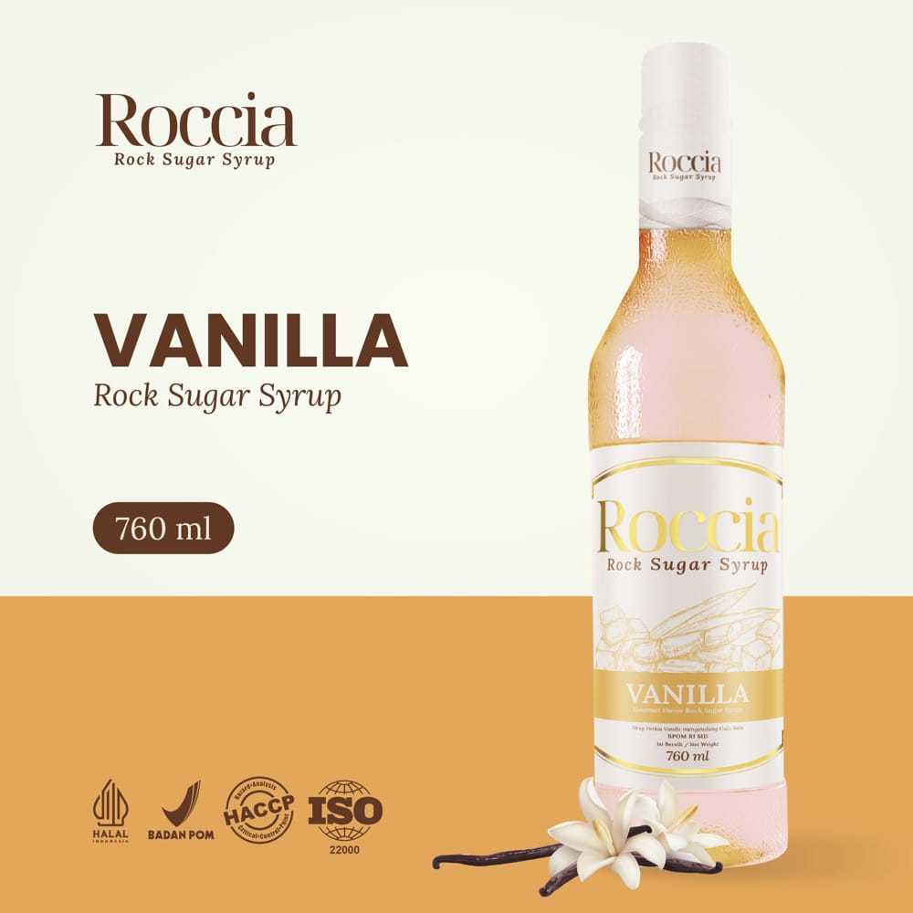 

Roccia Rock Sugar Syrup Vanilla - Syrup Gula Batu Rasa Vanilla 760ml