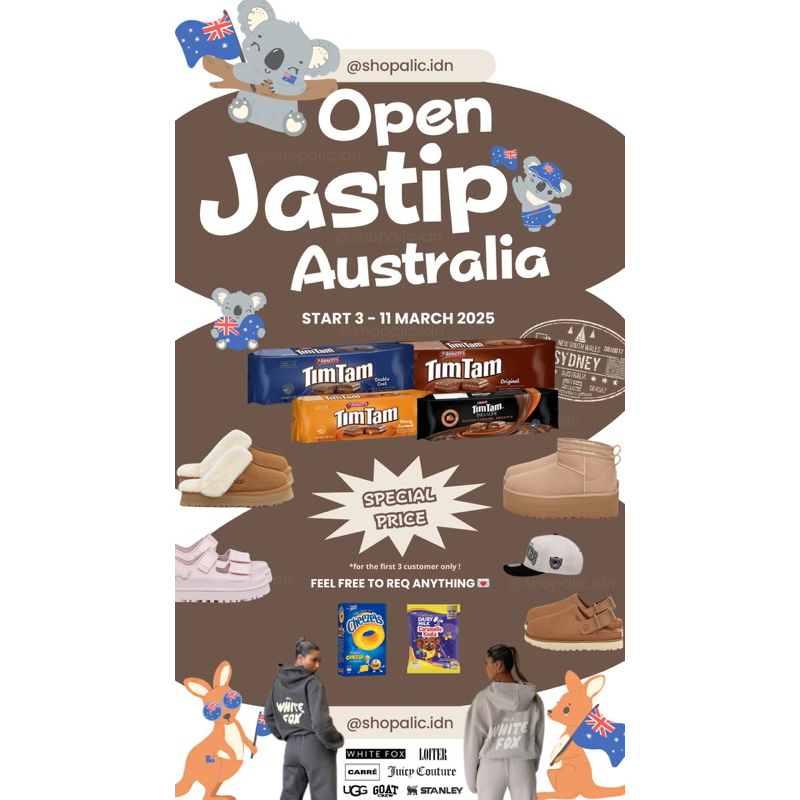 

OPEN JASTIP/HAND CARRY AUSTRALIA - INDONESIA