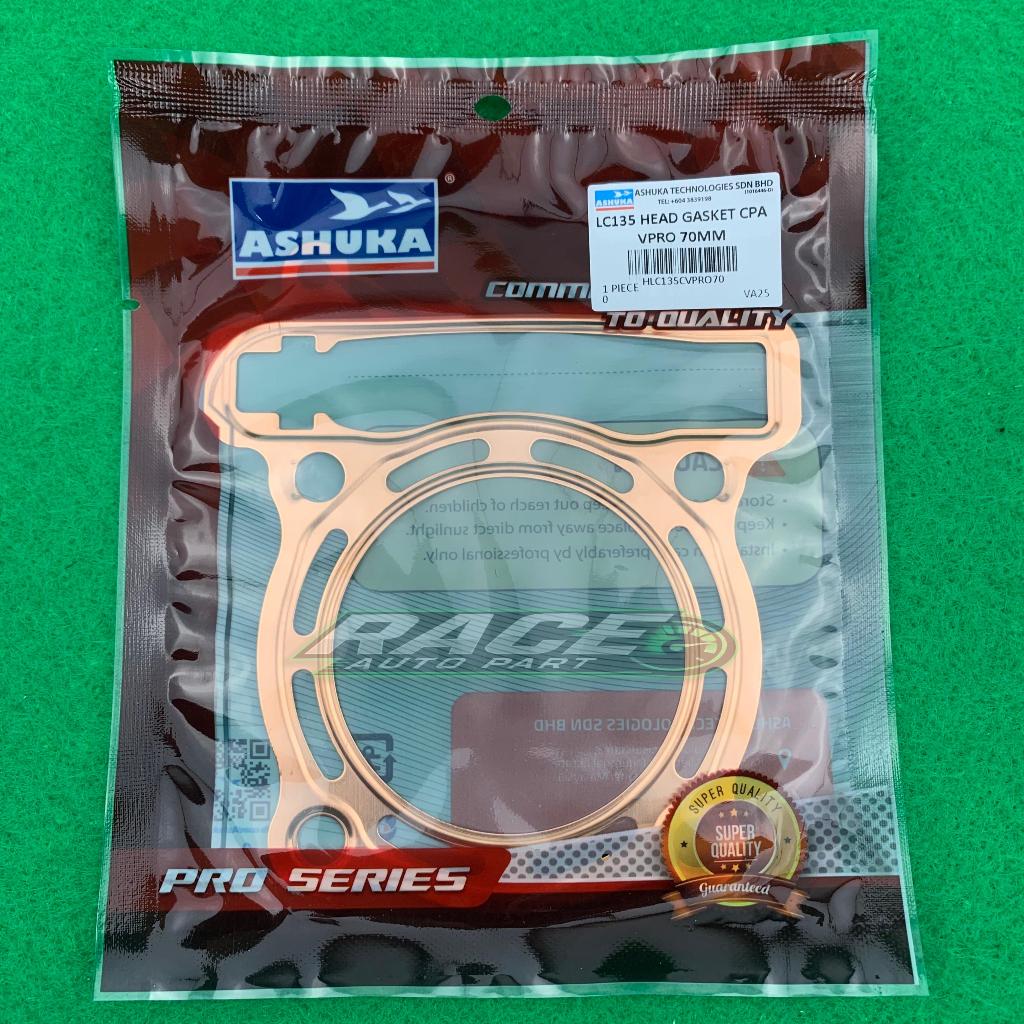 Gasket Ashuka Paking Head Tembaga 70 70mm VPRO Mx King / R15 Old / Vixion Old / NVA / NVL / Jupiter 