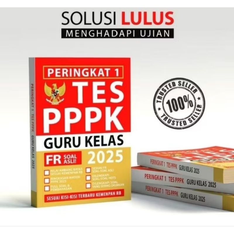 BUKU PERINGKAT 1 TES PPPK GURU KELAS 2025 - BUKU PPPK PGSD GURU KELAS 2025 TERBARU