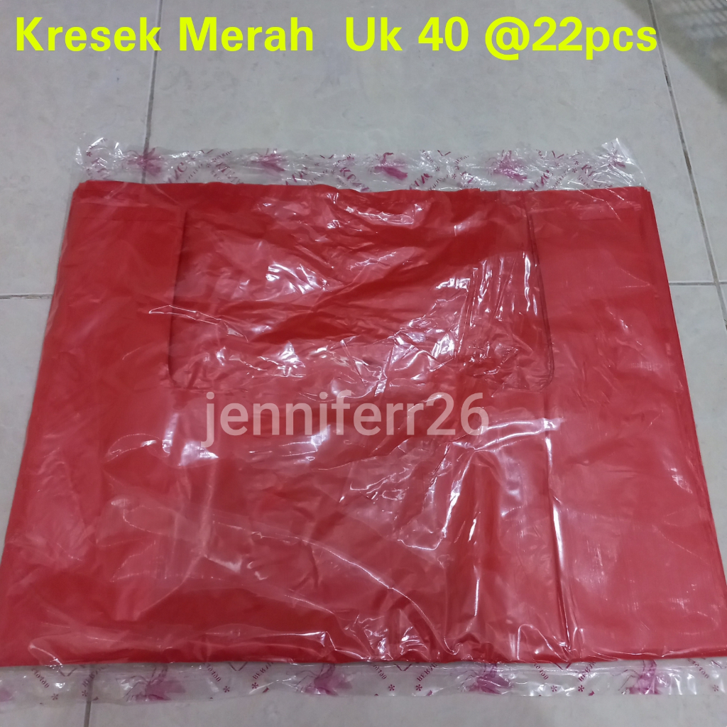 kresek merah uk 40 kresek merah polos 40 kresek hajatan kresek sampah