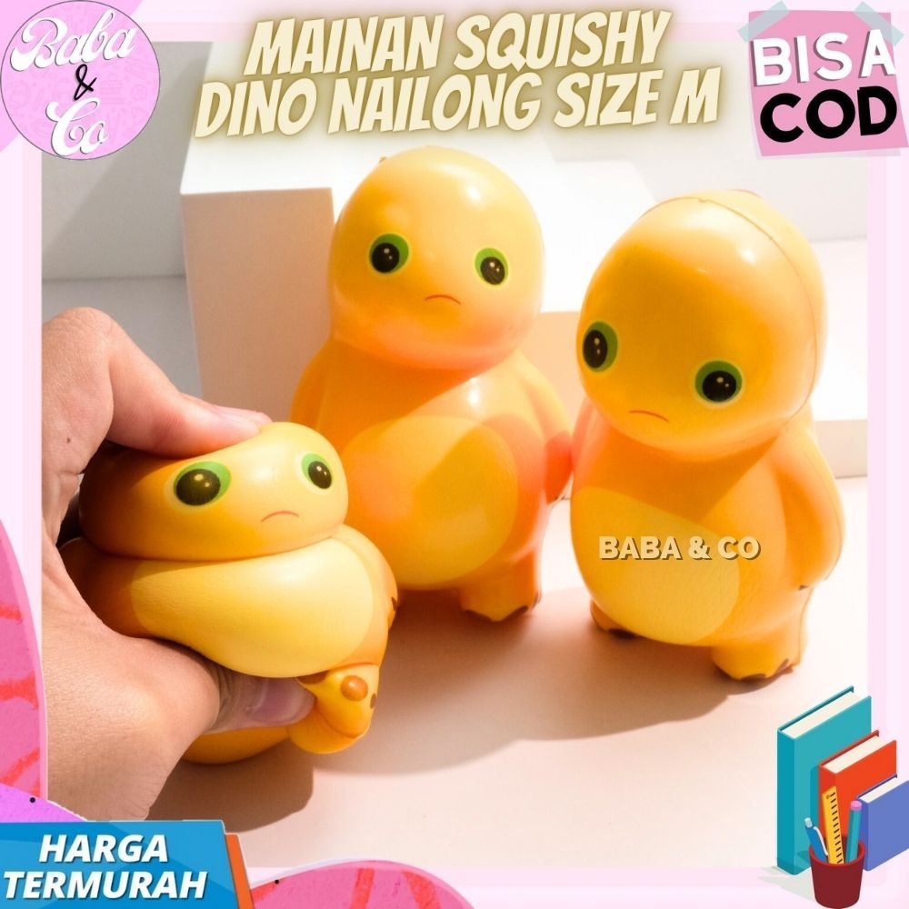 MAINAN SQUISHY NAILONG DINO SQUISHY NAILONG DRAGON LUCU UNIK MAINAN BONEKA SQUISHY SIZE M NAILONG
