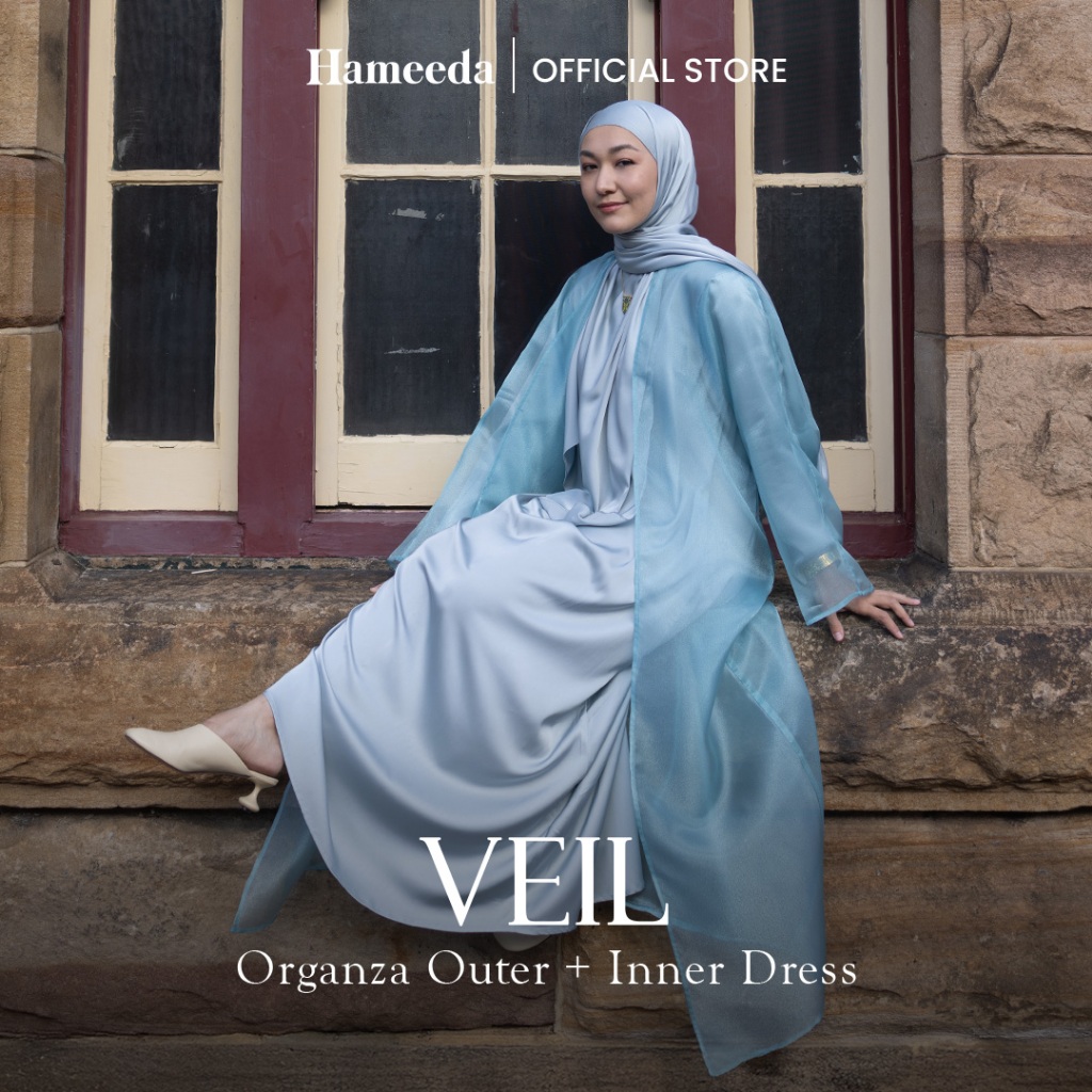 Hameeda x Guzelya - Veil Abaya Set (Abaya & Inner Dress)