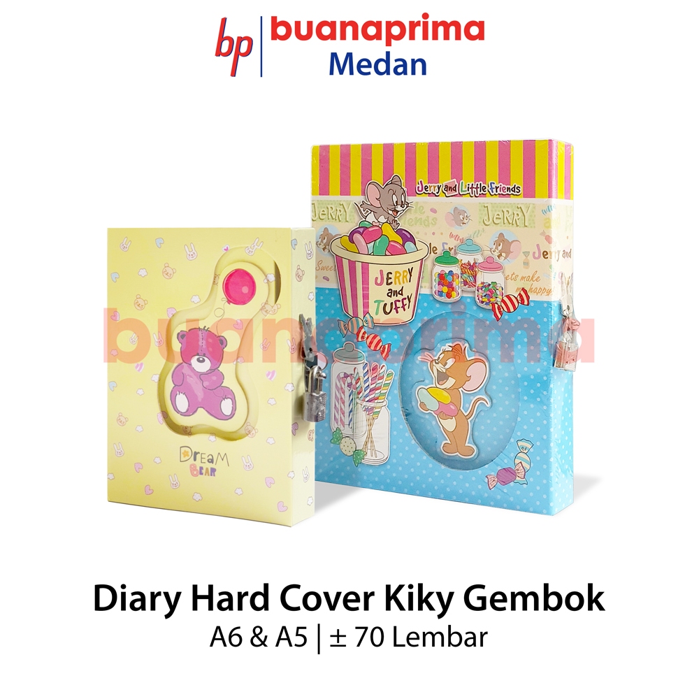 

Diary Hard Cover Kiky A6 A5 Dengan Gembok Notes Notebook