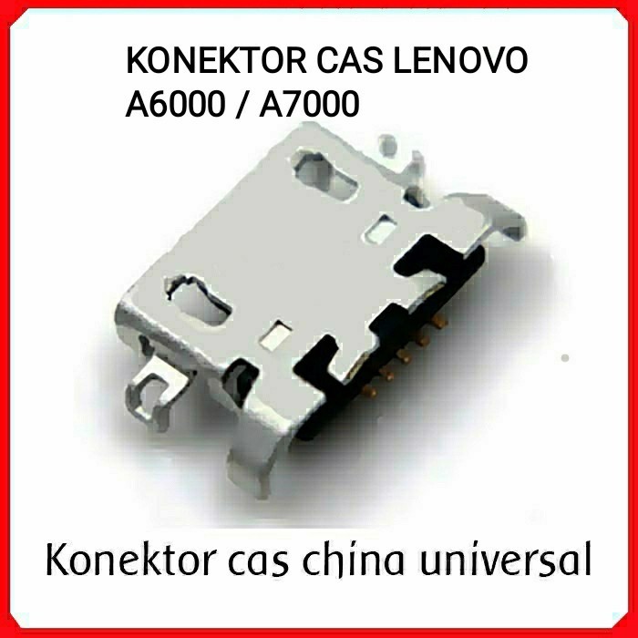 (GROSIR) 200 PCS KONEKTOR CAS LENOVO A6000 A7000 PLUG IN CHARGER A850 UNICERSAL CC CONNECTOR CINA CH