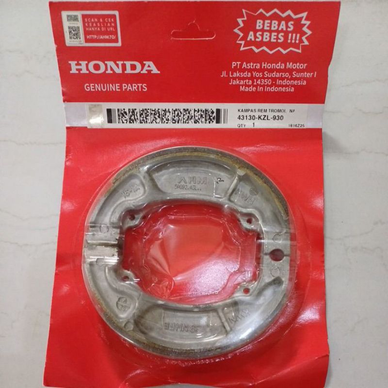 kampas rem belakang beat vario ori ahm