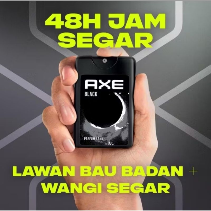 Axe Black spray parfum saku 17ml pocket parfum pria travel