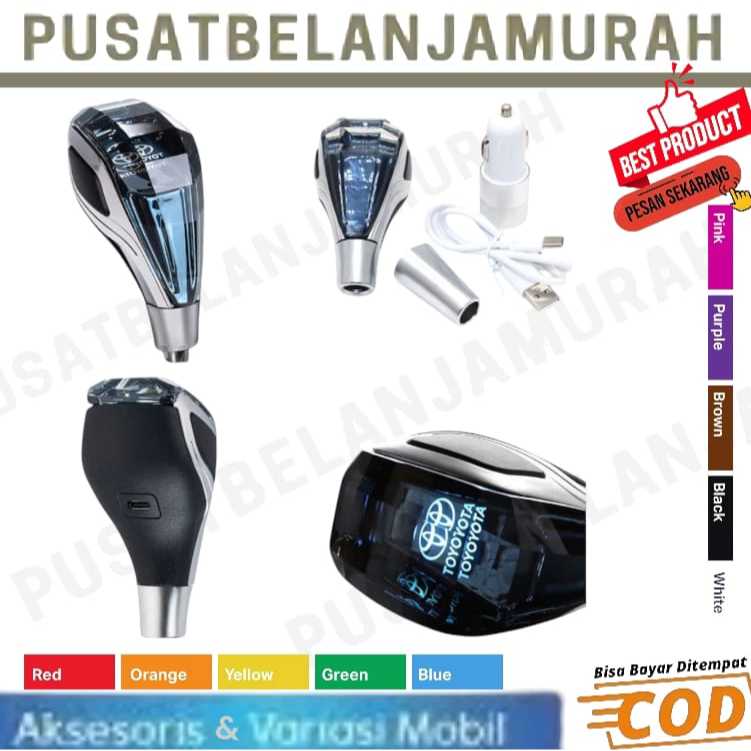 Shift Knob Tuas Gigi Kristal Lampu RGB 7 WARNA Universal SHIFT KNOB CRYSTAL LED Shift Knob Crystal