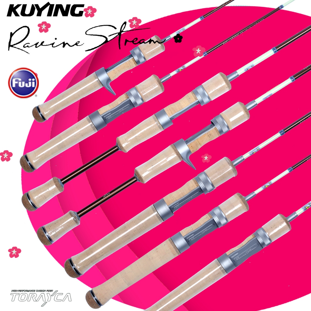 KUYING RAVINE STREAM Rod Joran Fishing 1-5g 2-8g 3-15g Spinning Casting BC Super Light Ultralight