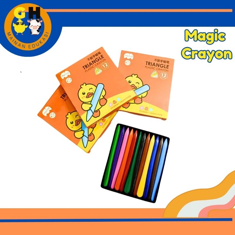 

Magic Crayon Krayon Sekolah Anak Bisa di cuci Minim Debu Bebas Racun