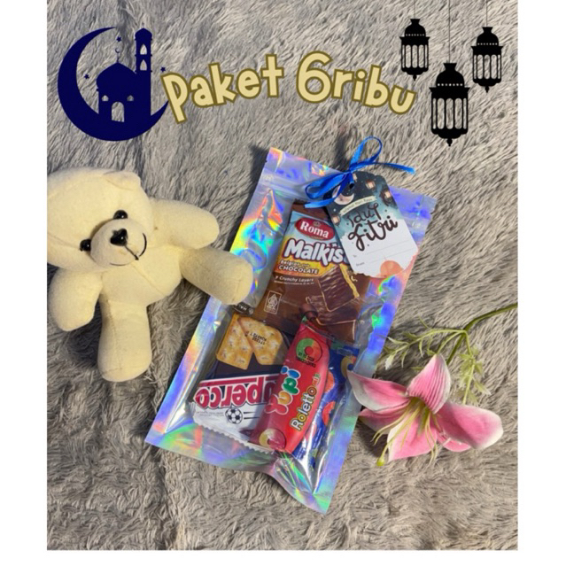 

paket snack hampers lebaran untuk anak anak serba 6ribu