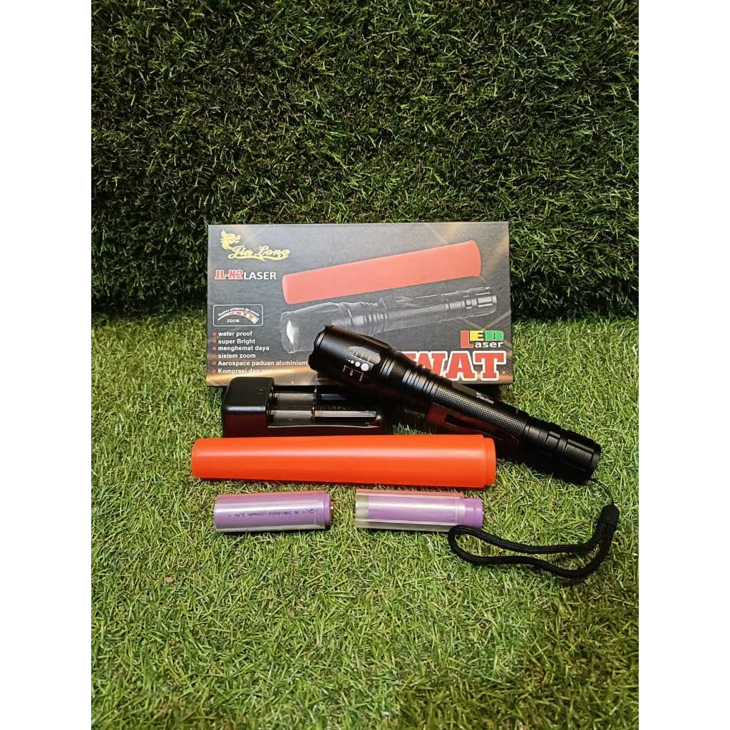 SENTER SWATT JINLONG N-2/T6 BATERAI CAS 2 BIJI SUPER TERANG BISA DI ZOOM police
