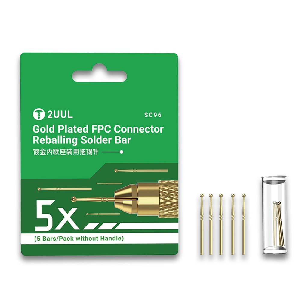 2UUL SC96 Gold Plated Solder Bar 5 Bars/Pack