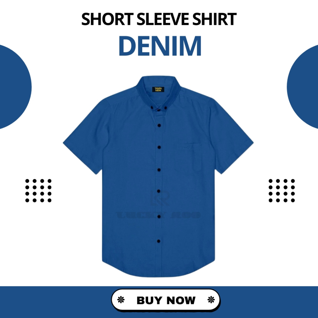 Kemeja polos couple ayah dan anak couple keluarga warna denim