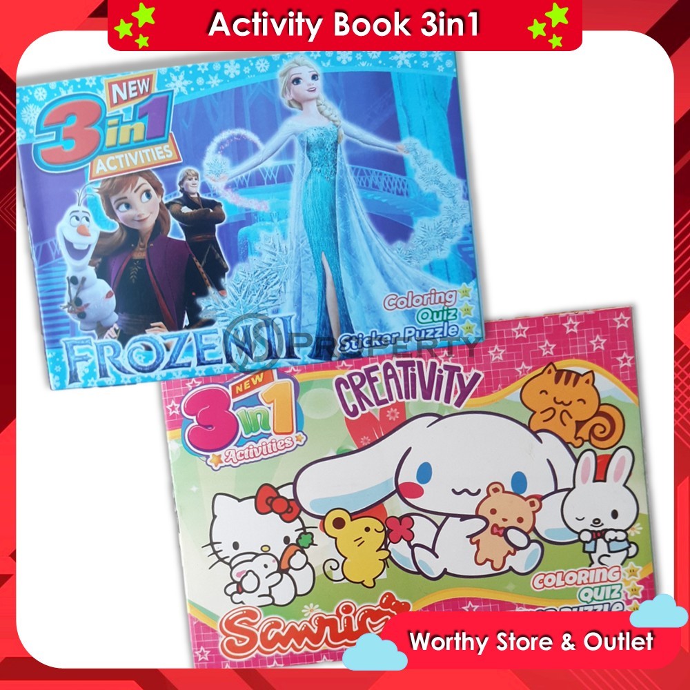 

Buku Edukasi Buku Aktivitas Activity Book - Frozen Sanrio - Buku Kreativitas 3in1