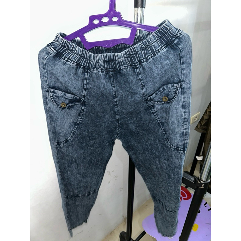 Celana Panjang Baggy Jeans Wanita Jogger Pants Korean Style