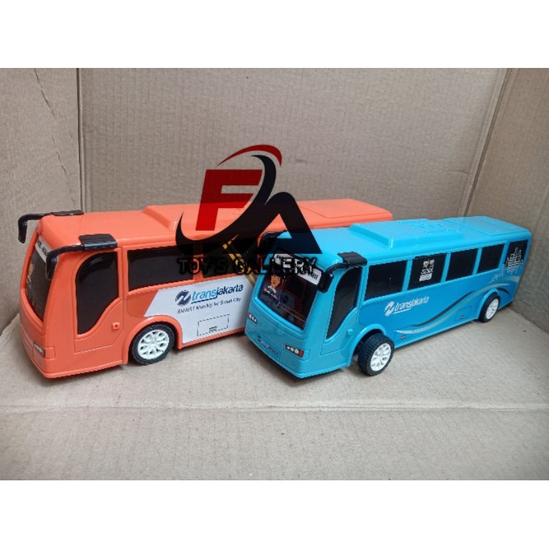 MAINAN BUS TRANSJAKARTA/MAINAN MINIATUR BUSWAY/MAINAN MINIATUR BUS