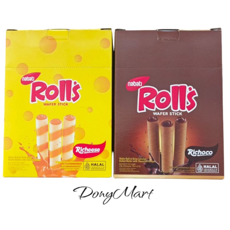 

Nabati Rolls 1 Box Isi 20 Pcs Rasa keju Rasa Coklat