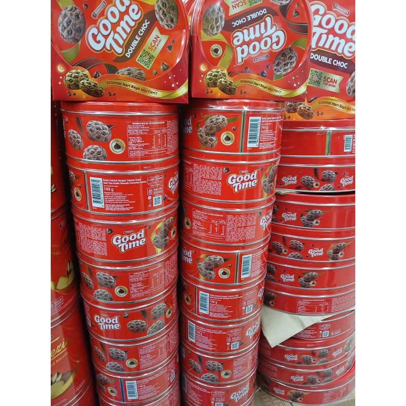 GOOD TIME Biskuit kaleng 1 dus isi 12 pcs kaleng 144 gr