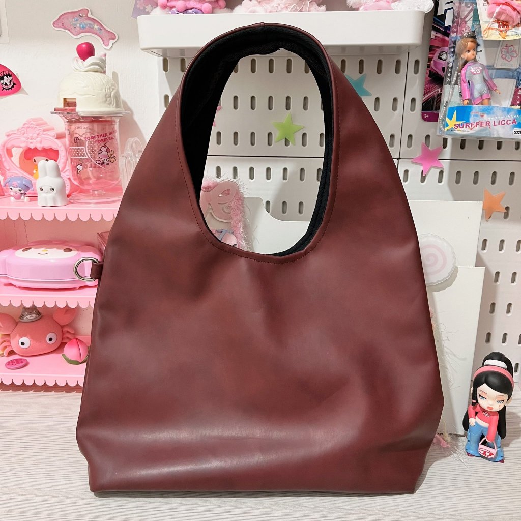 PRELOVED Limited studio small cloud bag (dove red wine)