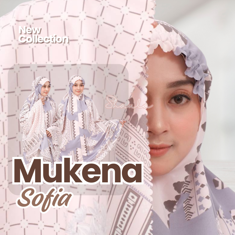 Mukena Sofia Dewasa Set Mewah Premium Bahan Maxmara Import