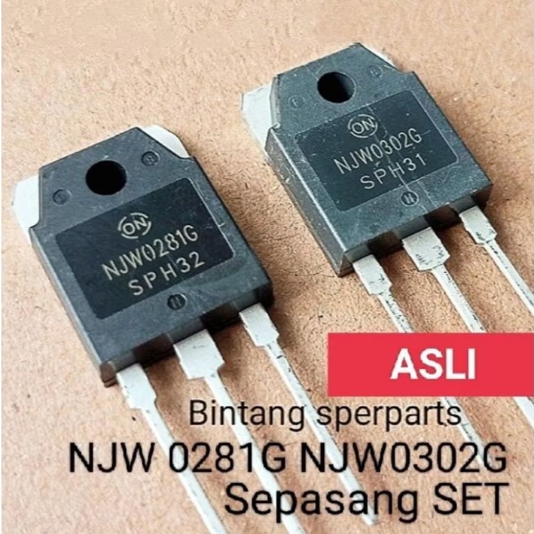 TRANSISTOR NJW 0302 ORIGINAL NJW 0281 ORIGINAL (SATU PASANG) TR NJW 0302 0281 NJW 0281G NJW0281G NJW