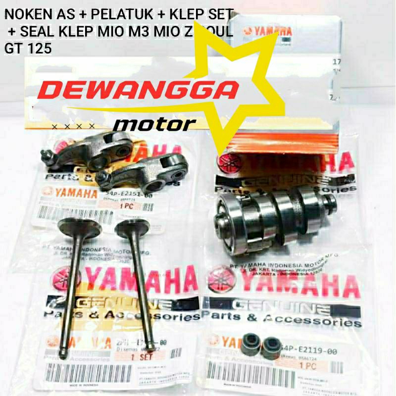 NOKEN AS + PELATUK + KLEP SET + SEAL KLEP MIO M3 MIO Z SOUL GT 125
