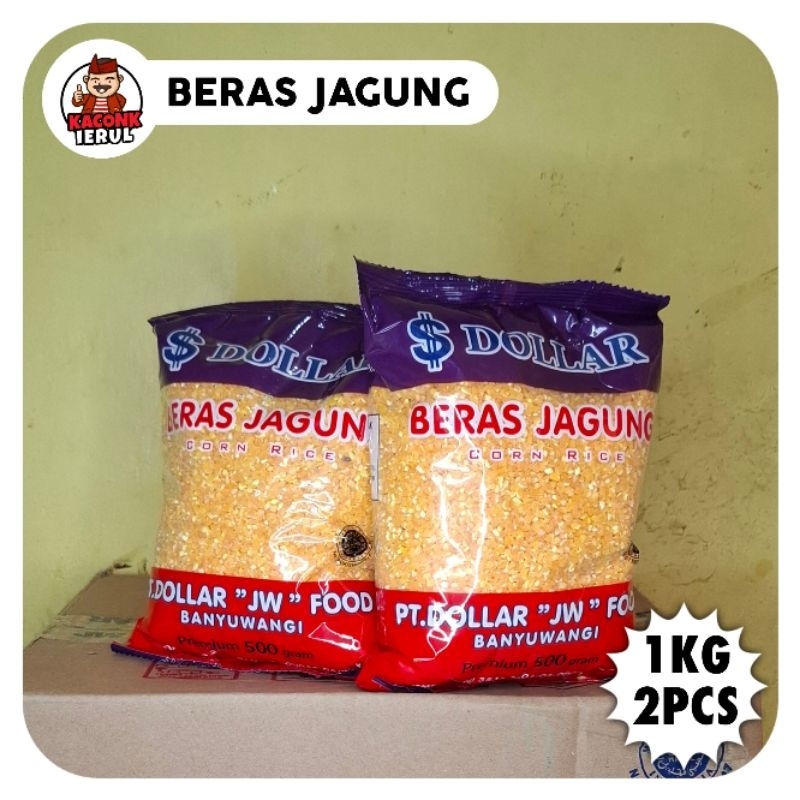 

[ 1 KG ] Beras Jagung Supe Premium Cap Dollar 2 Pcs