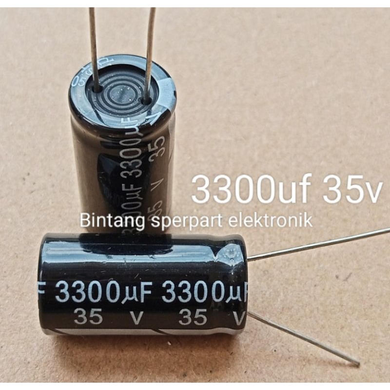 (1 Buah) KAPASITOR ELCO 3300UF 35V CAPACITOR ELCO 3300UF 35V KAPASITOR 3300UF 35V CAPACITOR 3300UF 3