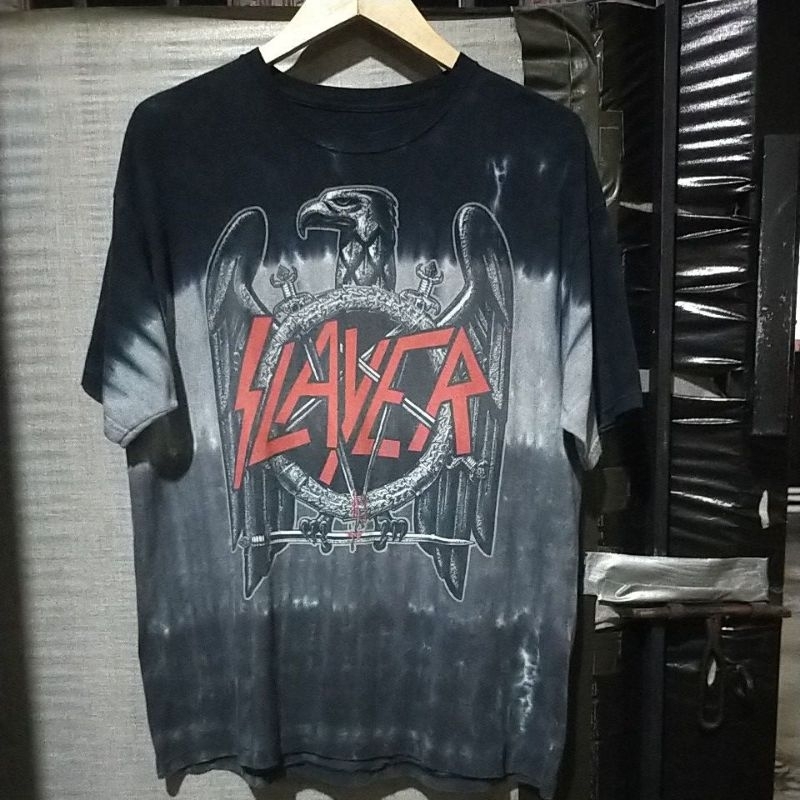 SLAYER t shirt band built up [ontag liquid blue] size XL second original