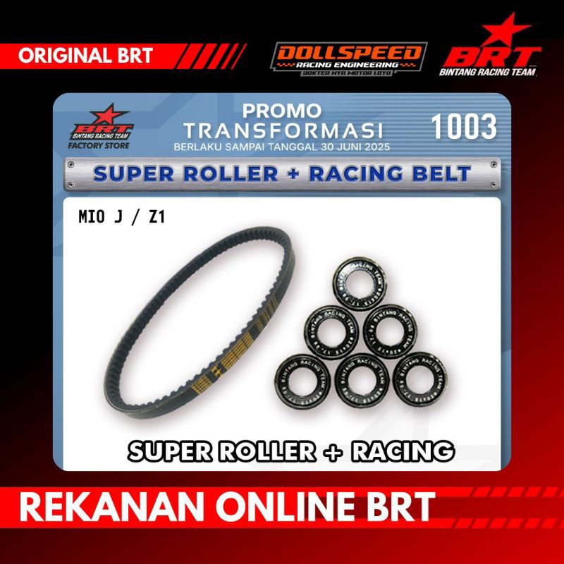 V BELT MIO J RACING + SUPER ROLLER BRT MIO J