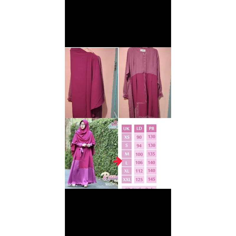 PRELOVED gamis gerai cinta magenta