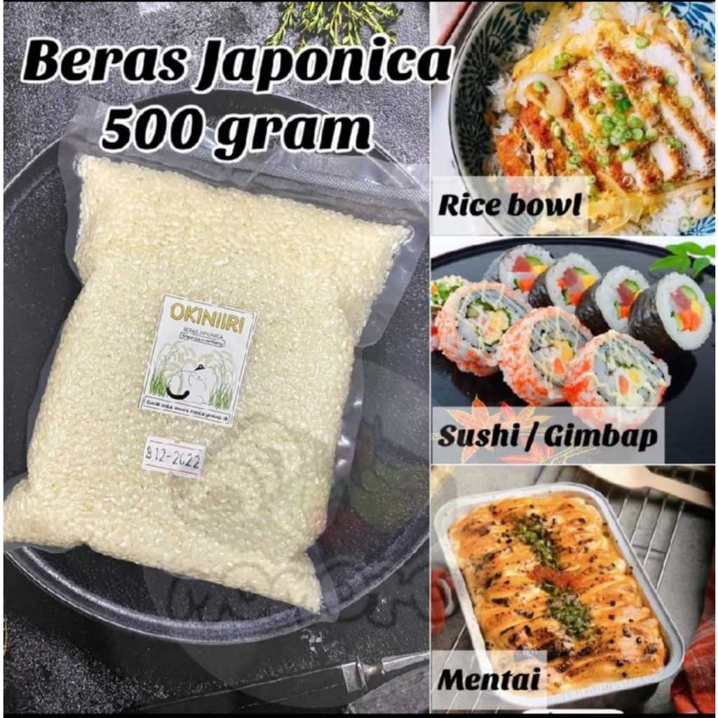 

JKL BERAS JAPONICA OKINIIRI REPACK 1KG BERAS JEPANG JAPONICA OKINIIRI DAN KOSHIKARI 1KG