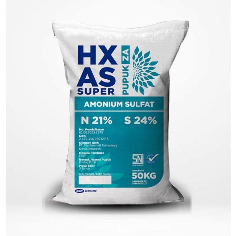 Pupuk ZA HX AS SUPER N 21% S 24% kemasan 50kg From PT.DGW