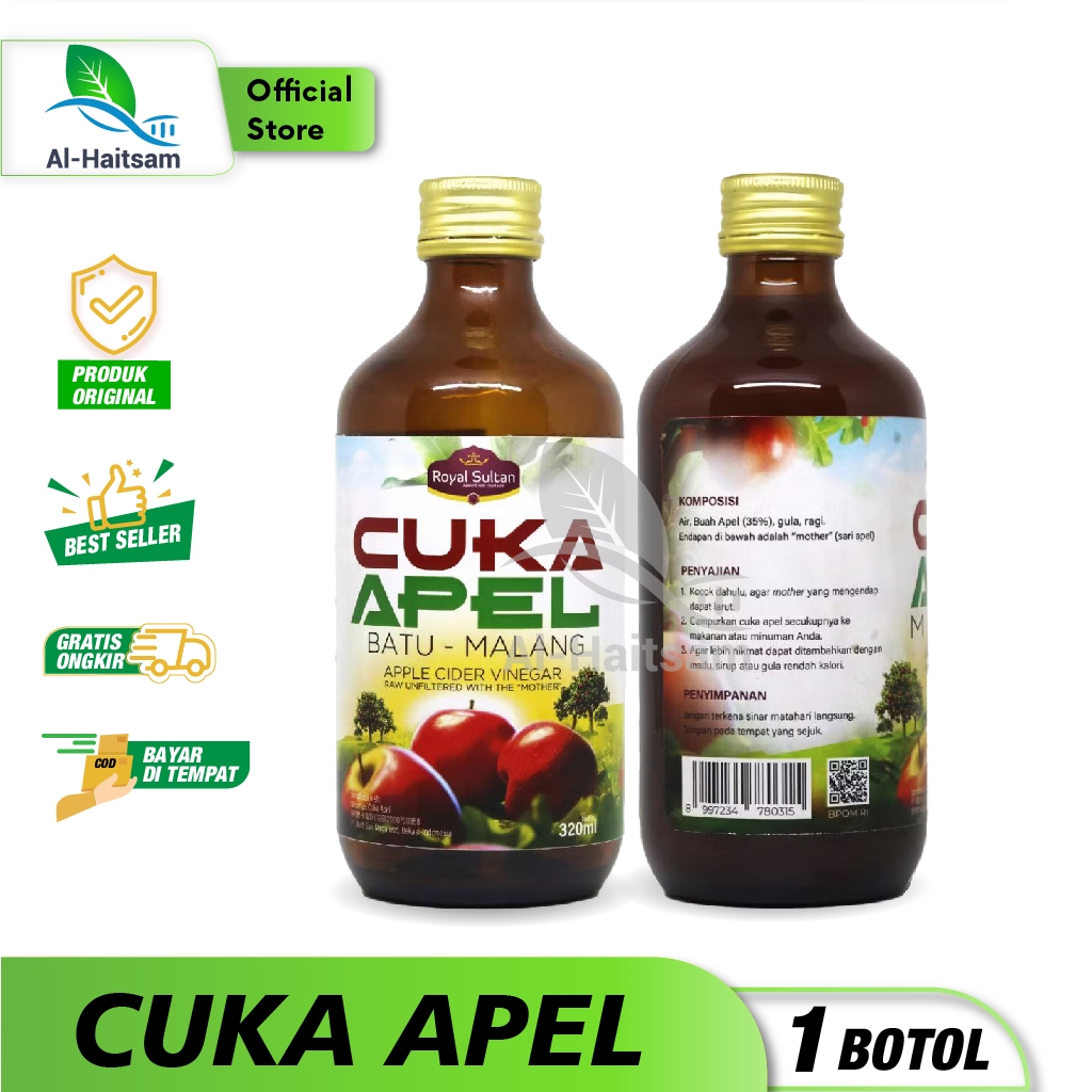 

Cuka Apel Batu Malang Royal Sultan 320ml Apple Cider Vinegar Organic