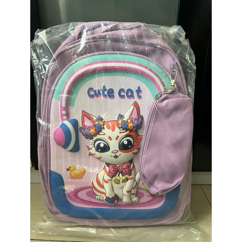 new tas sd ungu kucing nice so