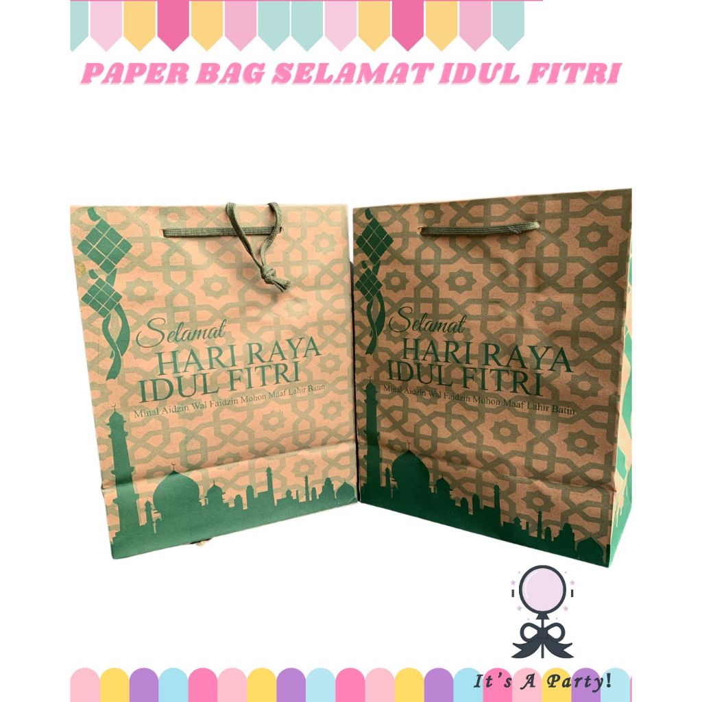 

Paper Bag Selamat Idul Fitri 12pcs Tas Jinjing Souvenir Hampers Lebaran